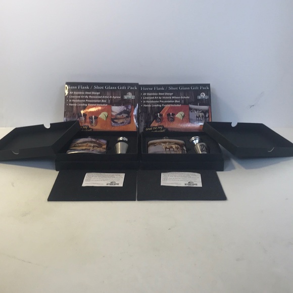 2 flask/shot glass sets new in original boxes - Picture 8 of 8